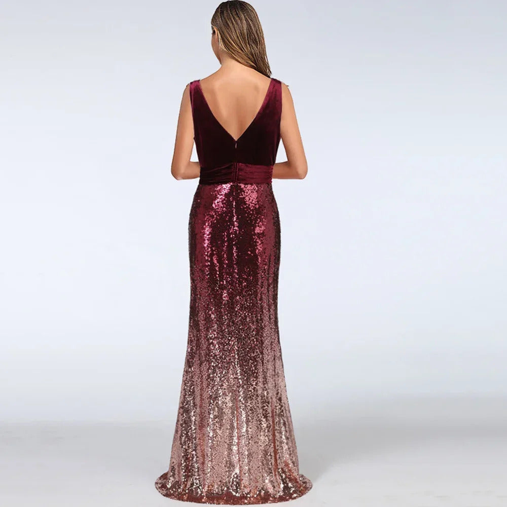 Sexy vintage Maxi Sequin cocktail Summer Dress Long Bridesmaid Prom Dresses for Women Casual Party club Bodycon Dress Vestidos