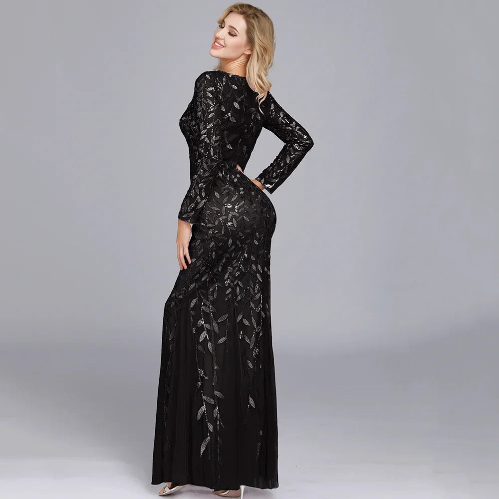 Sexy vintage Maxi Sequin cocktail Summer Dress Long Bridesmaid Prom Dresses for Women Casual Party club Bodycon Dress Vestidos