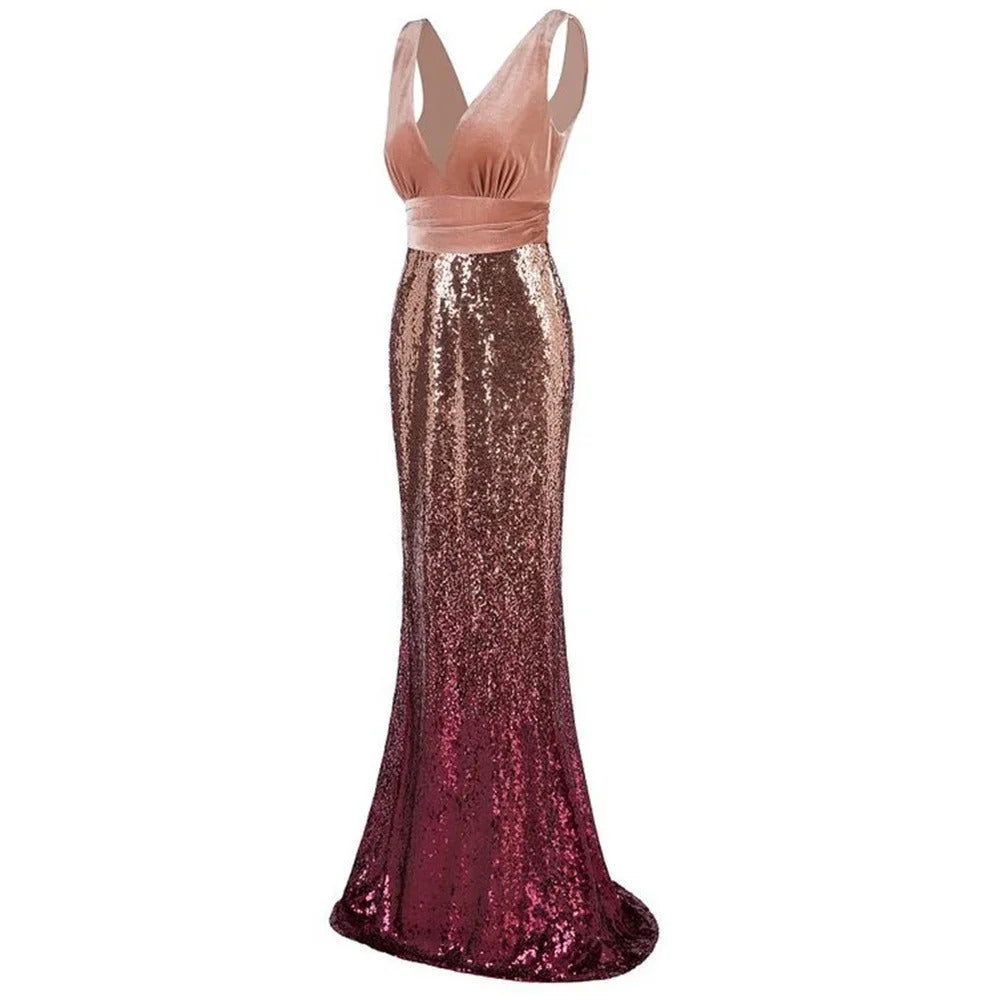 Sexy vintage Maxi Sequin cocktail Summer Dress Long Bridesmaid Prom Dresses for Women Casual Party club Bodycon Dress Vestidos
