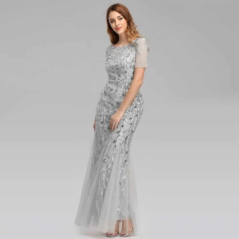 Sexy vintage Maxi Sequin cocktail Summer Dress Long Bridesmaid Prom Dresses for Women Casual Party club Bodycon Dress Vestidos