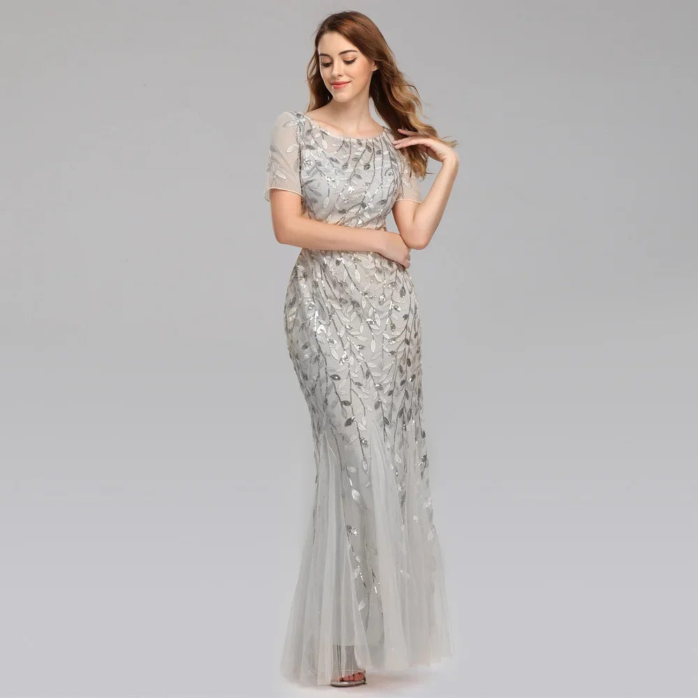 Sexy vintage Maxi Sequin cocktail Summer Dress Long Bridesmaid Prom Dresses for Women Casual Party club Bodycon Dress Vestidos