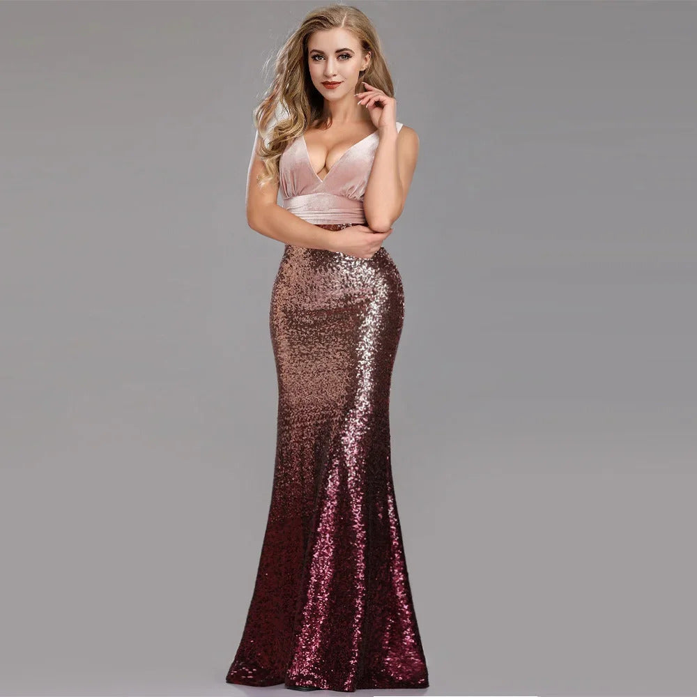 Sexy vintage Maxi Sequin cocktail Summer Dress Long Bridesmaid Prom Dresses for Women Casual Party club Bodycon Dress Vestidos