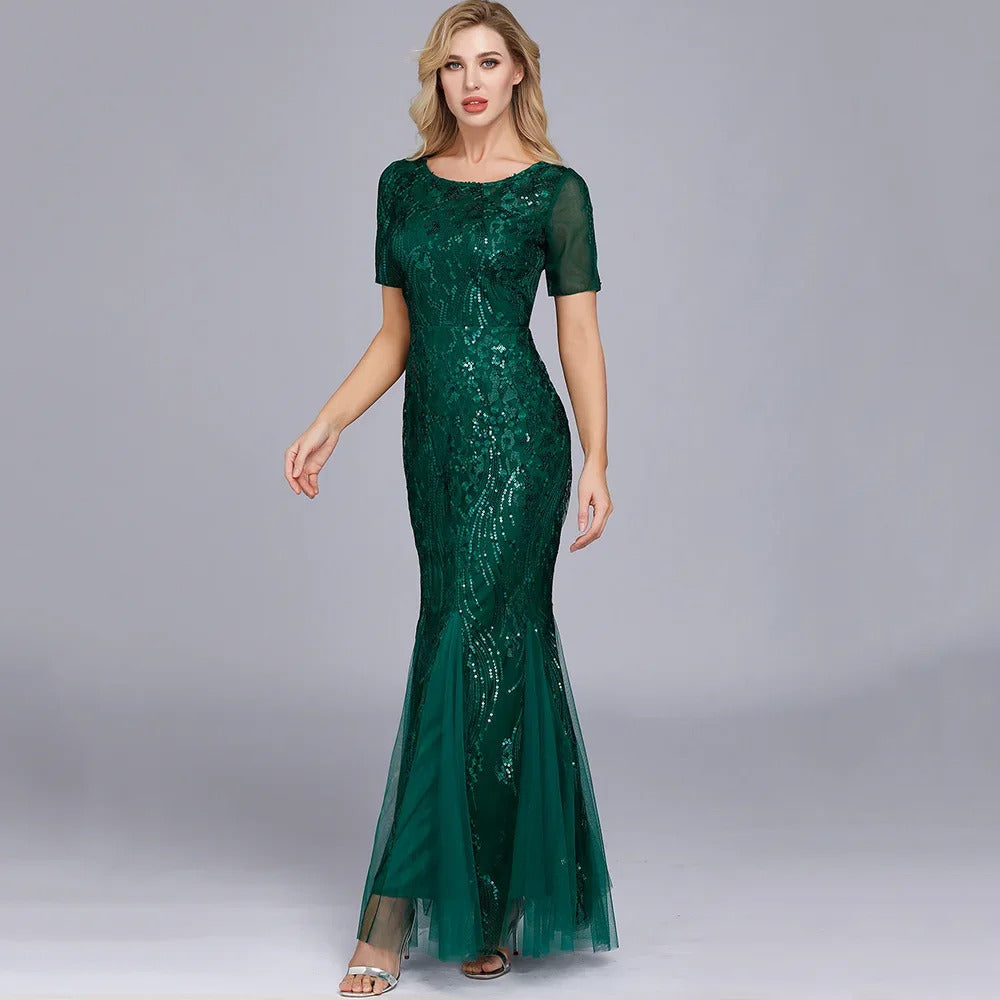 Sexy vintage Maxi Sequin cocktail Summer Dress Long Bridesmaid Prom Dresses for Women Casual Party club Bodycon Dress Vestidos