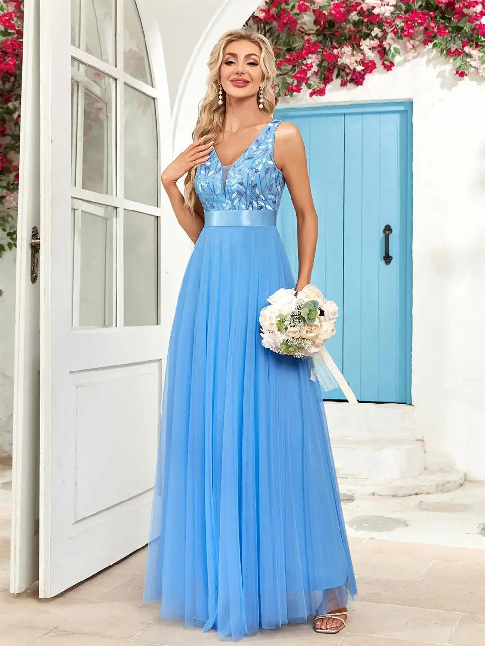 Sexy prom bridesmaid dresses for women elegant mesh birthday evening party dress woman backless maxi sequin summer dress vestido