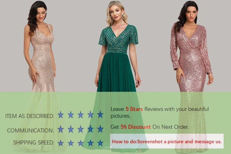 Women Strapless Dark Green Long Sleeved Evening Dresses Sequin Chiffon Free Wear Square Neck Party Gown Elegant Formal Dress