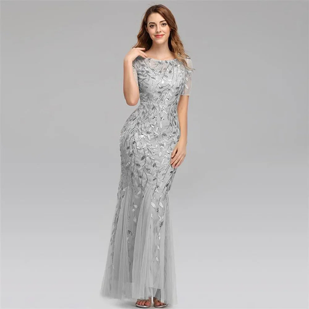 Sexy vintage Maxi Sequin cocktail Summer Dress Long Bridesmaid Prom Dresses for Women Casual Party club Bodycon Dress Vestidos