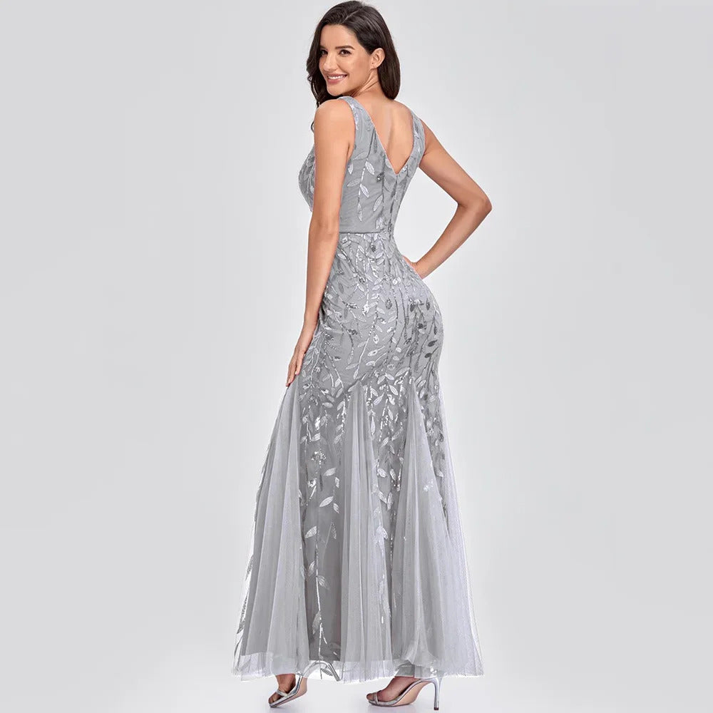 Sexy vintage Maxi Sequin cocktail Summer Dress Long Bridesmaid Prom Dresses for Women Casual Party club Bodycon Dress Vestidos