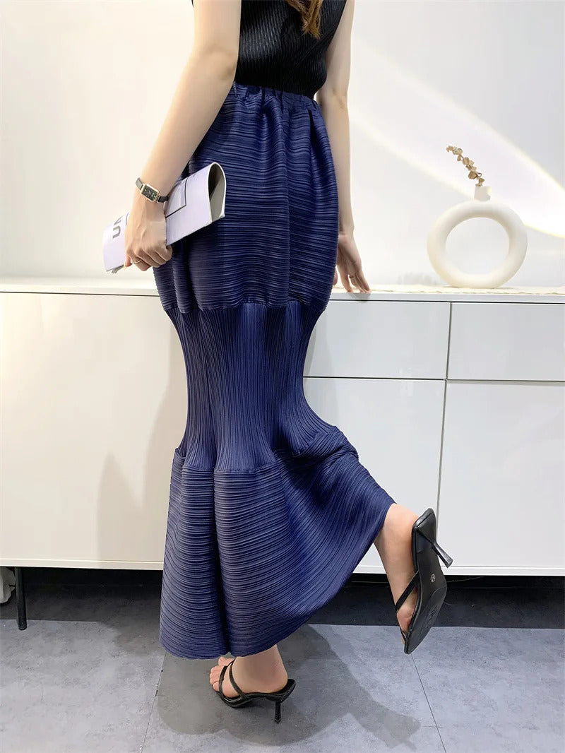 Pleated Skirt Female 2025 Summer Lantern Dress Slimming Pleated Skirt Women's Clothing Niche Design Cake Dress Women