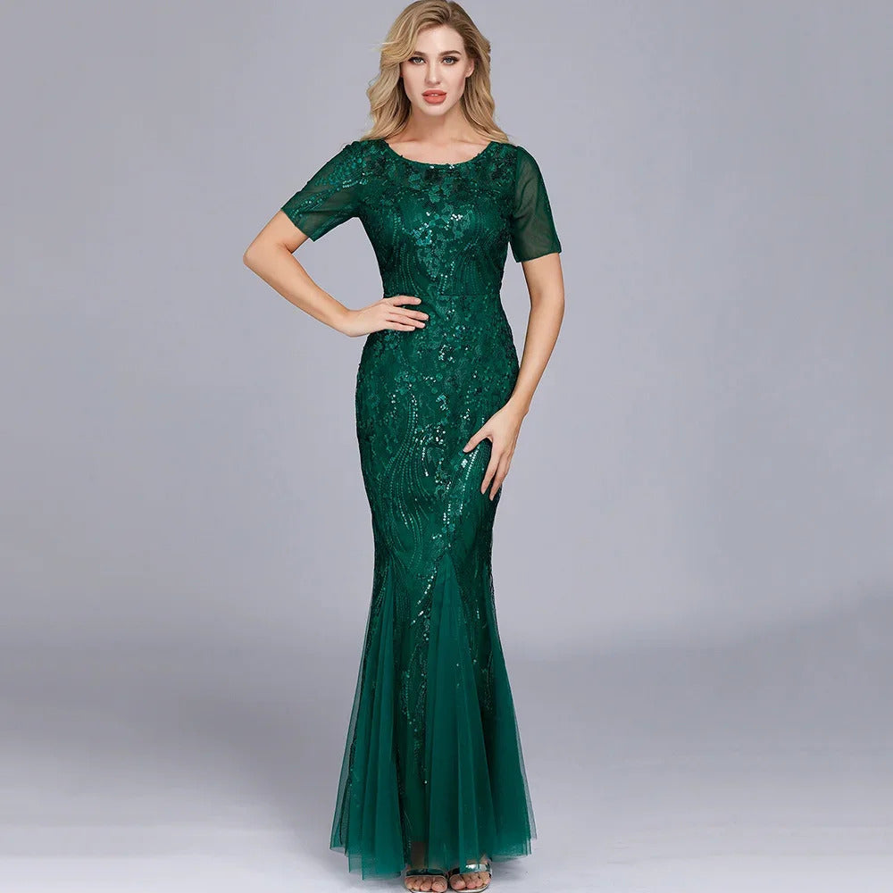 Sexy vintage Maxi Sequin cocktail Summer Dress Long Bridesmaid Prom Dresses for Women Casual Party club Bodycon Dress Vestidos