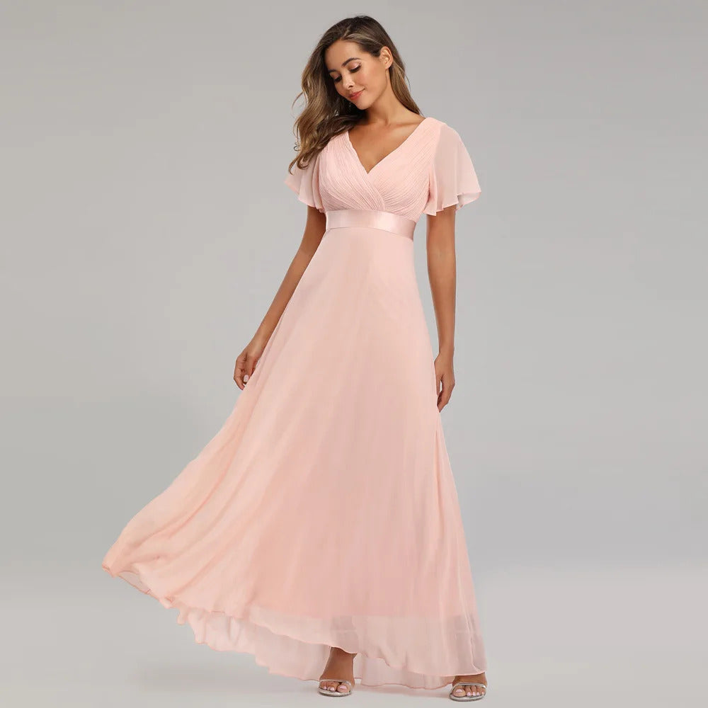 Sexy pink chiffon tulle maxi summer dress women casual vintage long bridesmaid prom dresses club bodycon party dress vestidos